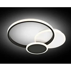 Plafoniera tonda LED in metallo Tara 32 W 3000-6000 K bianco e nero