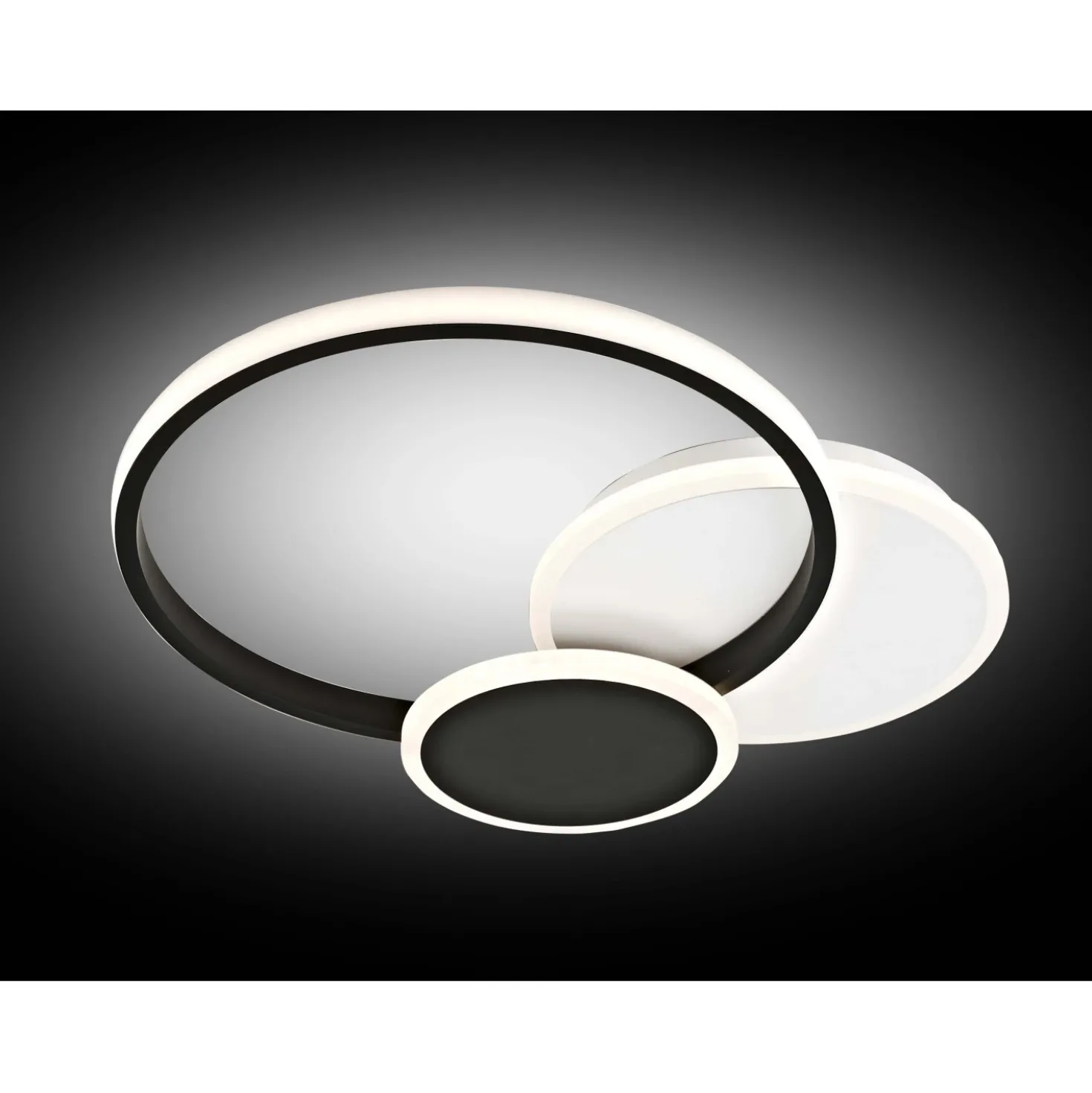 Plafoniera tonda LED in metallo Tara 32 W 3000-6000 K bianco e nero