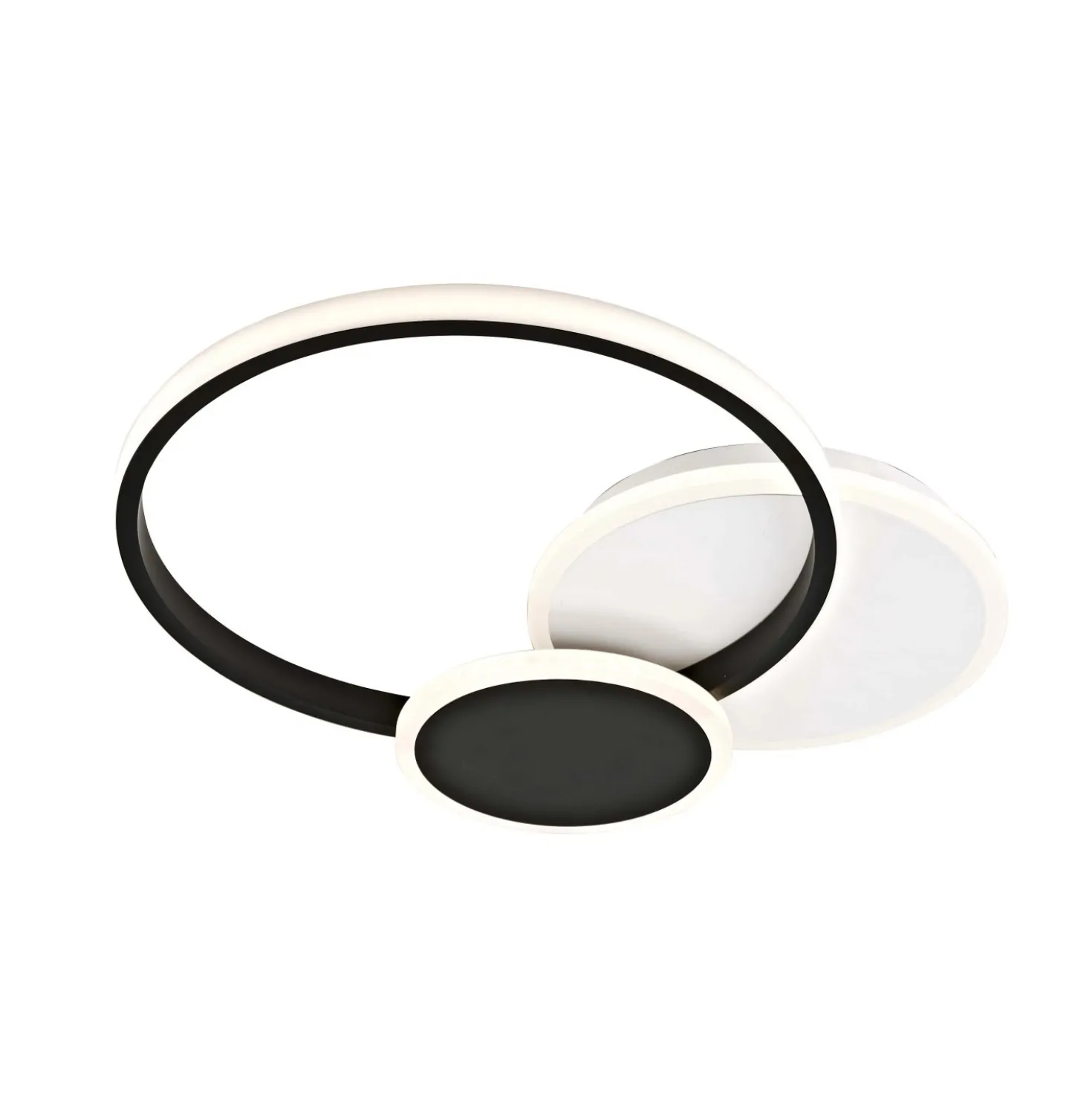 Plafoniera tonda LED in metallo Tara 32 W 3000-6000 K bianco e nero