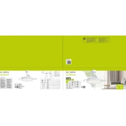 Plafoniera ventilatore LED Luna 5710 lm 3000-5000 K Ø106x 32,5x45 cm
