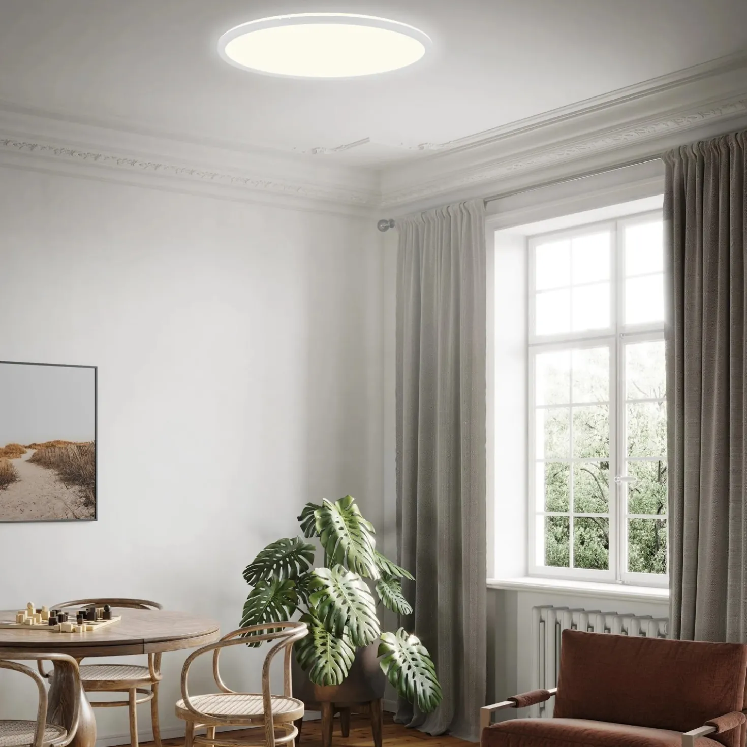 PlafonieraLED Brilo Slim bianco 1x LED 22 W incl. retroilluminazione