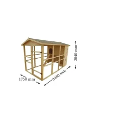 Pollaio a pannelli extra-large con rampa 160x324 cm