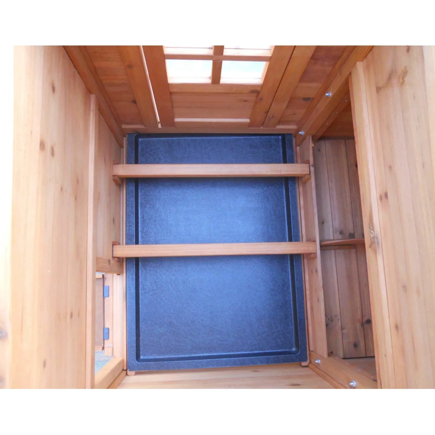 Pollaio in legno a doppio corpo H151xP76xL186 cm