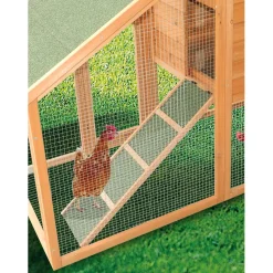 Pollaio in legno a doppio corpo H151xP76xL186 cm