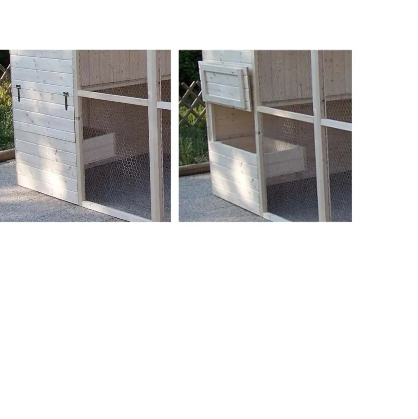 Pollaio in legno con tetto apribile 160x244 cm