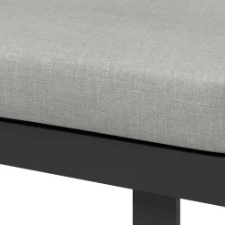 Poltrona da esterno Lipson ad angolo in alluminio grigio 70x70x78 cm
