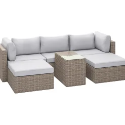Poltrona da esterno Olea in polyrattan sabbia 65x71x64 cm
