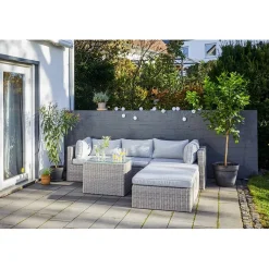 Poltrona da esterno Olea in polyrattan sabbia 65x71x64 cm