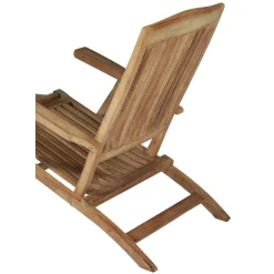 Poltrona da esterno Steamer in teak 58x163x94/100