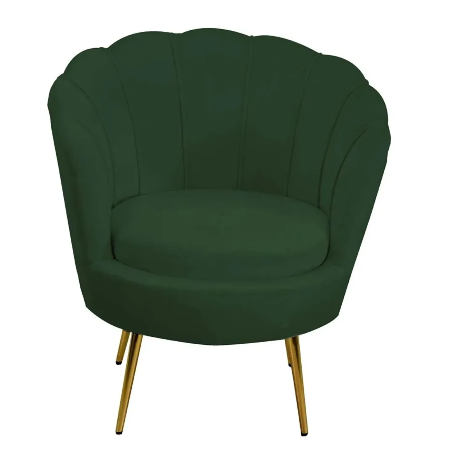 Poltrona in velluto Tulipan 73x72xh45/75 cm verde