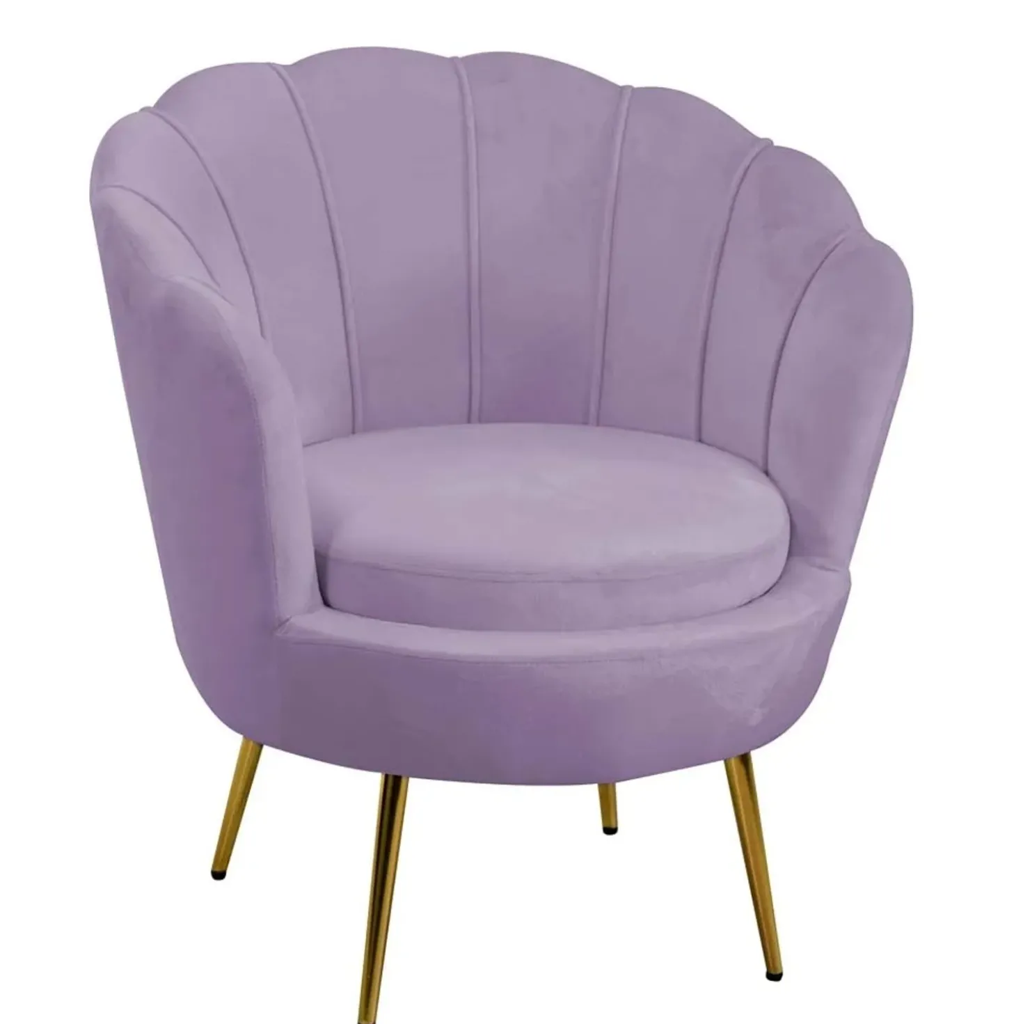 Poltrona in velluto Tulipan 73x72xh45/75 cm viola