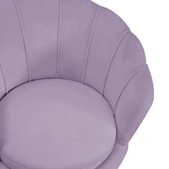 Poltrona in velluto Tulipan 73x72xh45/75 cm viola