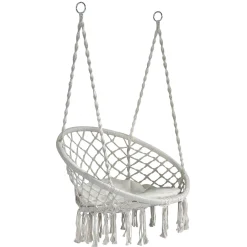 Poltrona sospesa in corda naturale 55x78x65 cm