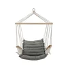 Poltrona sospesa in policotone con braccioli grigia 117x90x65 cm