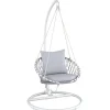 Poltrona sospesa in rattan grigia 105x108x196 cm