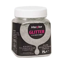 Polvere decorativa Bio Glitter Iriscolor 75 g argento