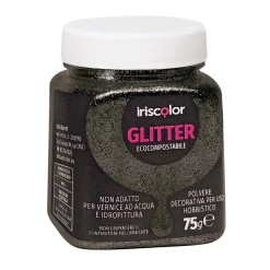 Polvere decorativa Bio Glitter Iriscolor 75 g nero