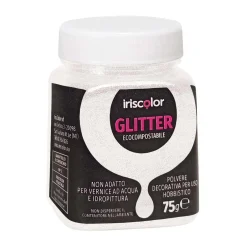 Polvere decorativa Bio Glitter Iriscolor 75 g bianco