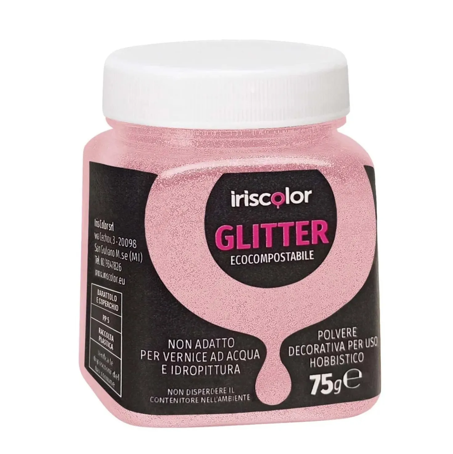 Polvere decorativa Bio Glitter Iriscolor 75 g rosa