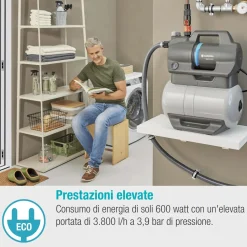 Pompa autoclave Gardena Silent 600W portata max 3800 l/h
