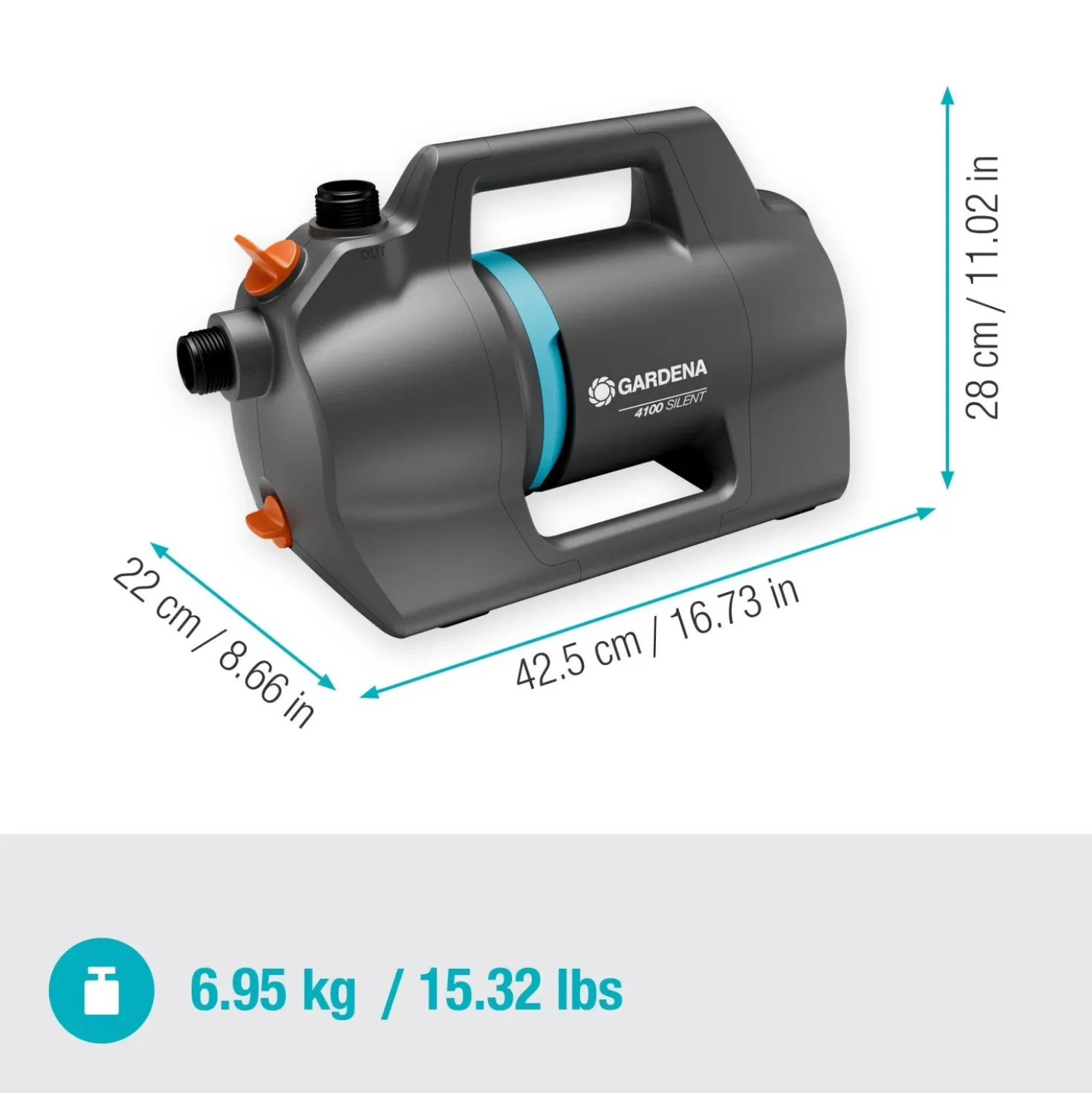 Pompa da giardino Gardena 4100 Silent acciaio inox
