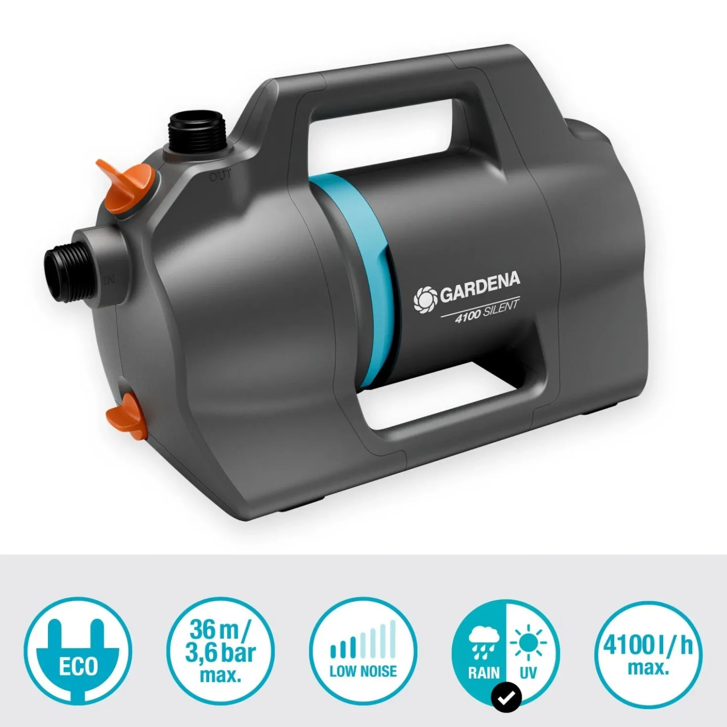 Pompa da giardino Gardena 4100 Silent acciaio inox