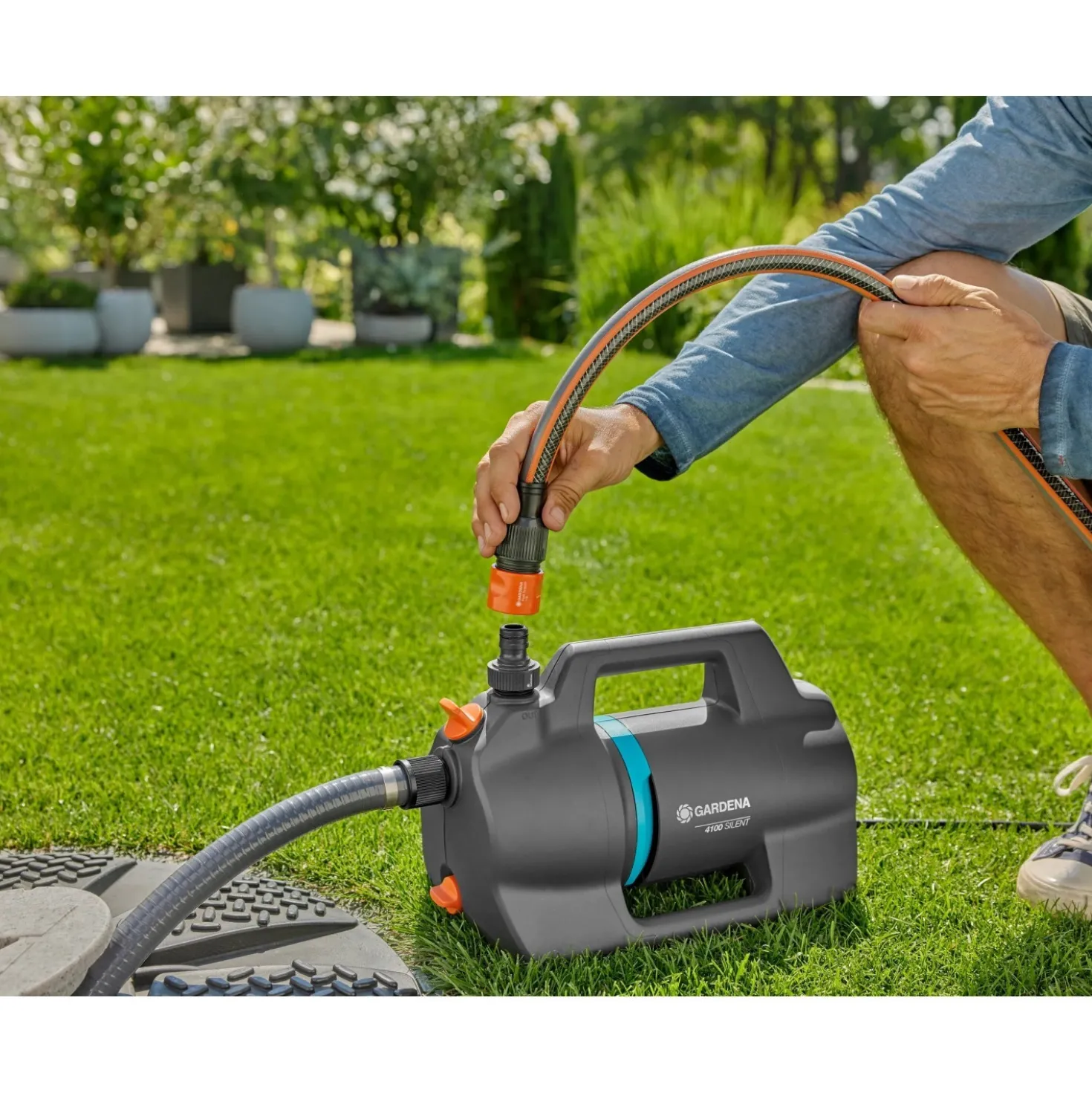 Pompa da giardino Gardena 4100 Silent acciaio inox