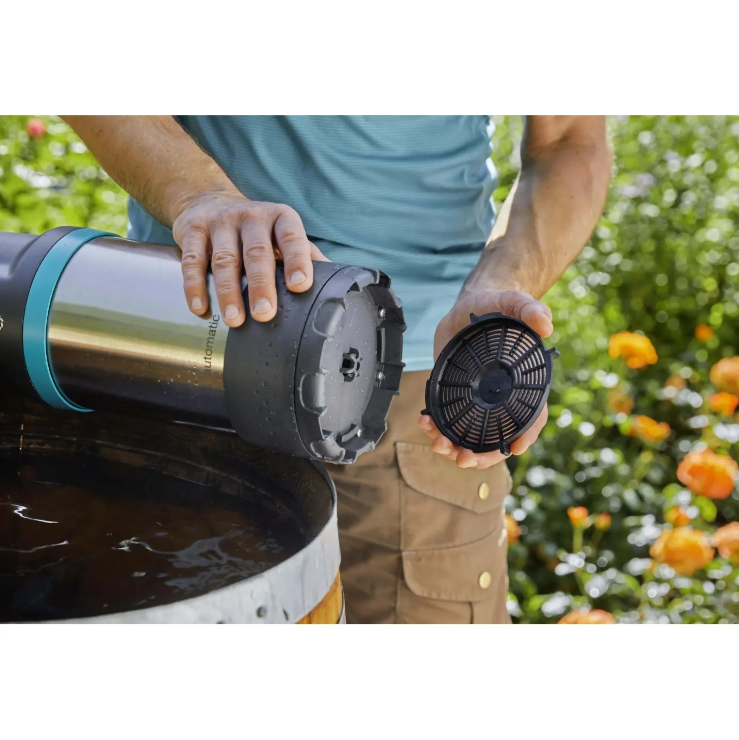 Pompa per cisterna Inox Automatic Gardena 550 W portata 4700 l/h