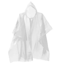 Poncho impermeabile taglia unica con cappuccio e riutilizzabile