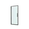 Porta a battente doccia estensione cm 97-101 nero trasparente