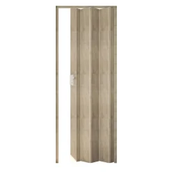 Porta a soffietto Maya in PVC stampa 3D 83,5x214 cm rovere Cognac chiaro