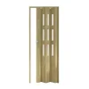 Porta a soffietto Maya Vetrata in PVC stampa 3D 83,5x214 cm Cognac chiaro