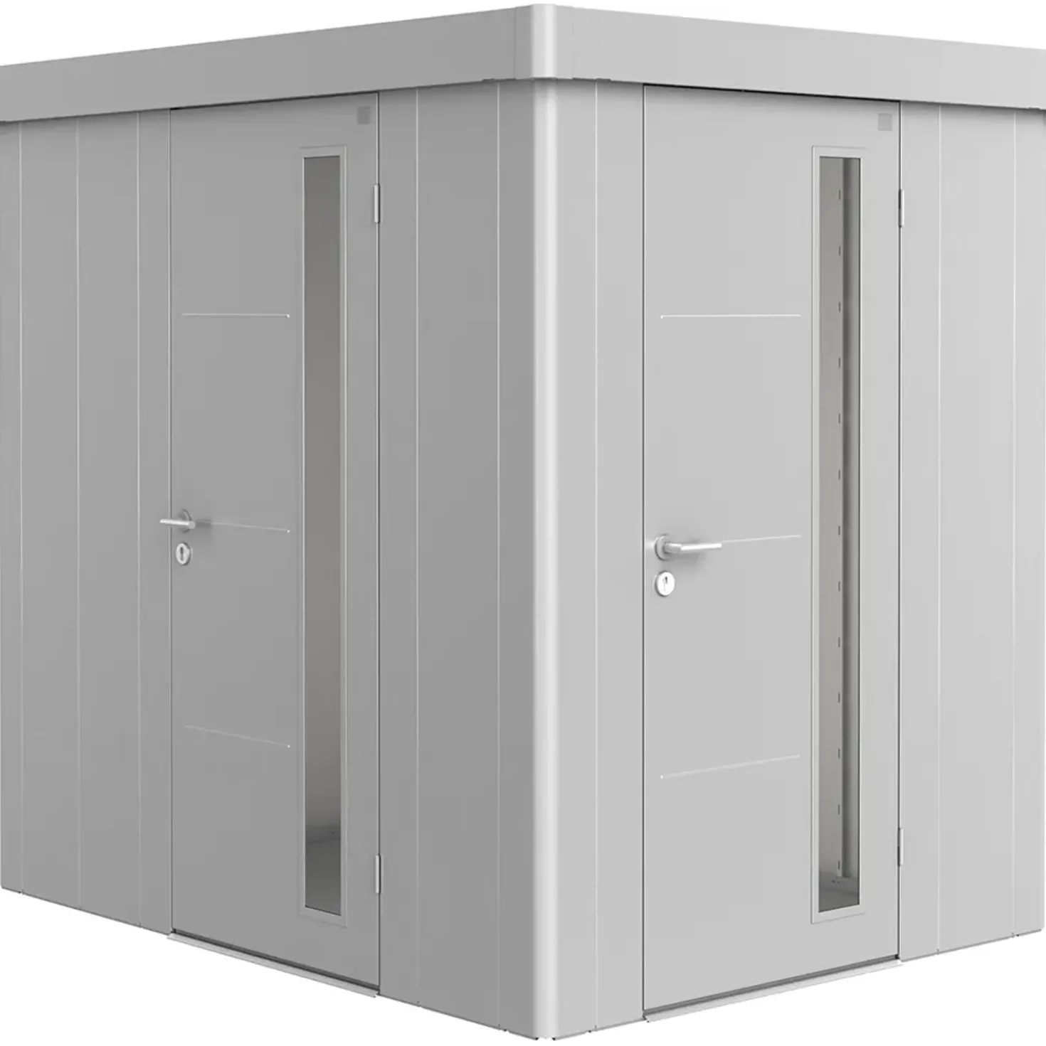 Porta aggiuntiva casetta giardino Neo Biohort argento metallizzato