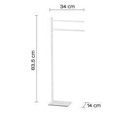 Porta asciugamani da terra Trilly bianco 84,5 cm