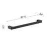 Porta asciugamani Pirenei nero opaco 45 cm