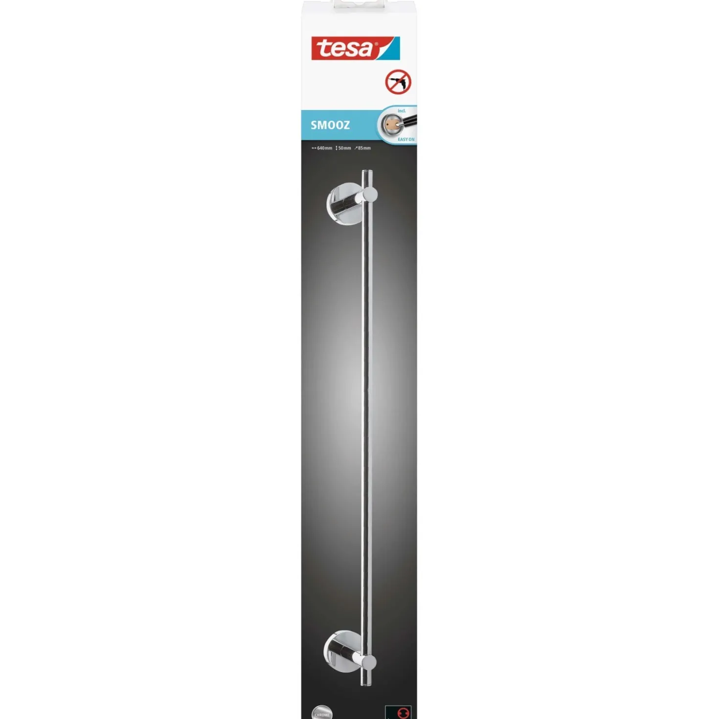 Porta asciugamani Smooz SO206 cromata 64 cm