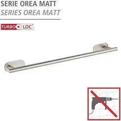Porta asciugamani Turbo-Loc Uno Orea satinato 60 cm