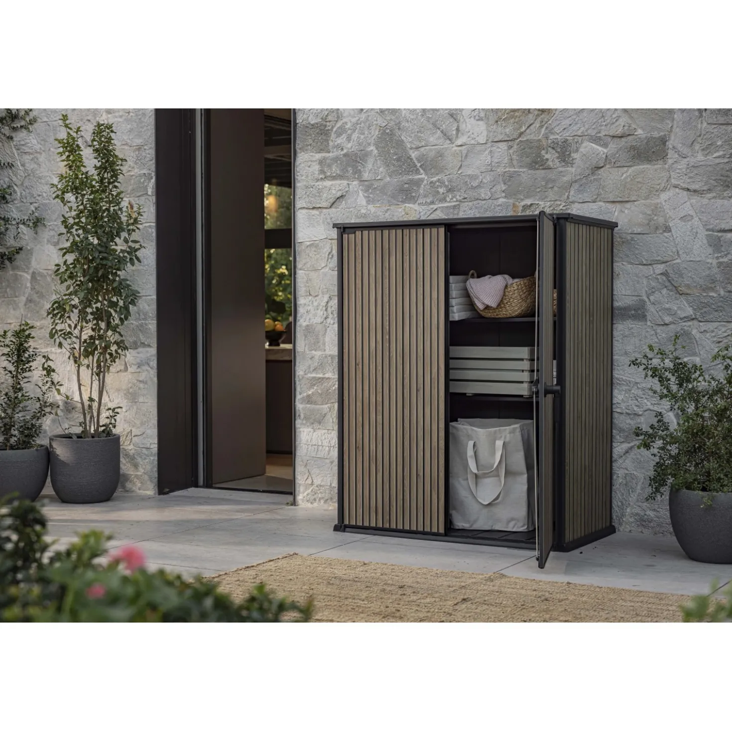 Porta attrezzi in plastica Keter Vertical sp. 20 mm marrone chiaro 1,16 m²