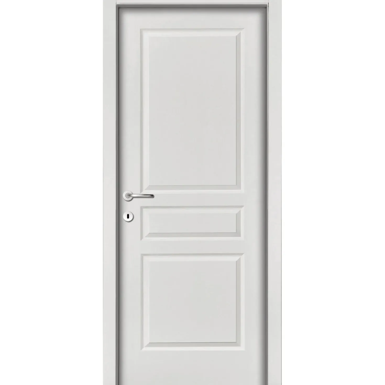 Porta battente destra Boston bianco laccato 210x80 cm