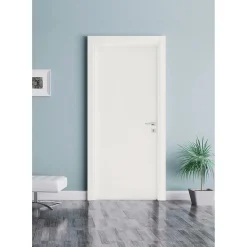 Porta battente reversibile Badia bianca 210x70 cm