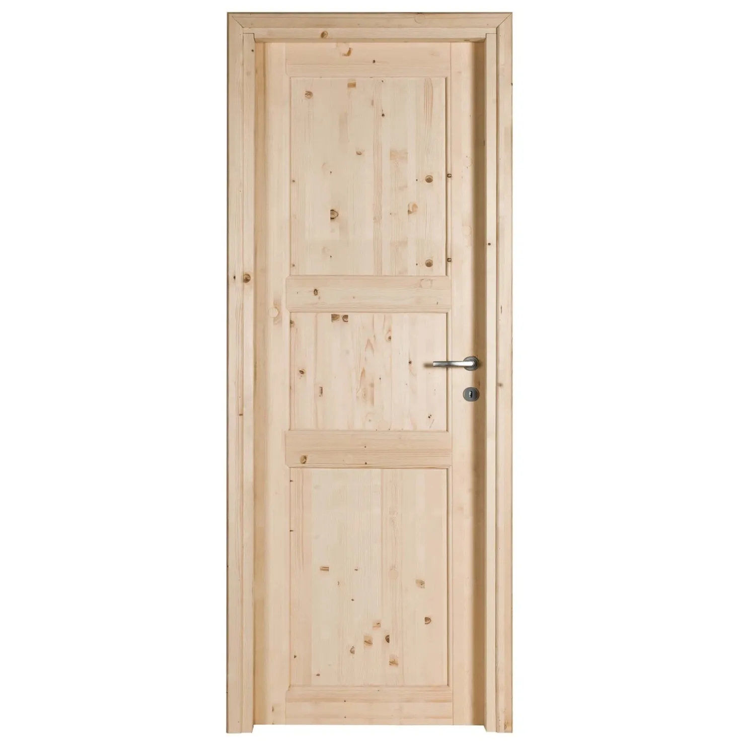 Porta battente reversibile abete grezzo 210x70 cm