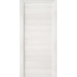 Porta battente reversibile Badia grigio 210x80 cm