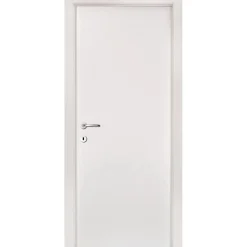 Porta battente reversibile Cleaf bianco laccato 210x80 cm