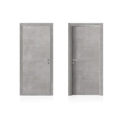 Porta battente reversibile Bormio cemento 80x210 cm