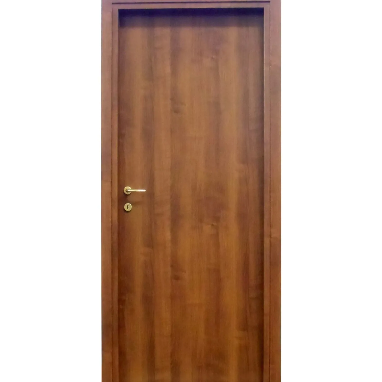 Porta battente reversibile Badia noce 200x80 cm