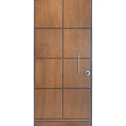 Porta blindata Externa 85x210 cm noce medio apertura sx