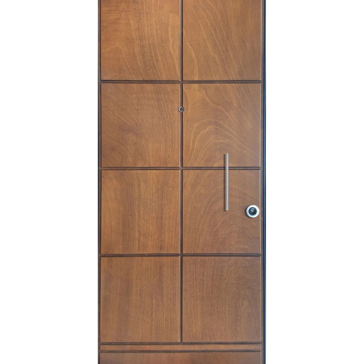 Porta blindata Externa 85x210 cm noce medio apertura sx