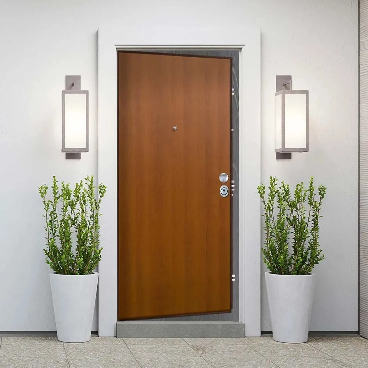 Porta blindata Gap 90x210 cm bianca apertura sx