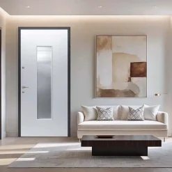 Porta blindata Lighting 210x80 cm bianca apertura sx