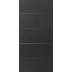 Porta blindata Monet pantografata 90x210 cm grigia apertura dx